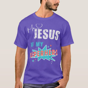 Camiseta Jesús Es Mi Superhéroe Cute poderoso cristiano