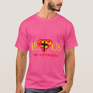 Camiseta Jesús Es Mi Superhéroe Cute poderoso cristiano