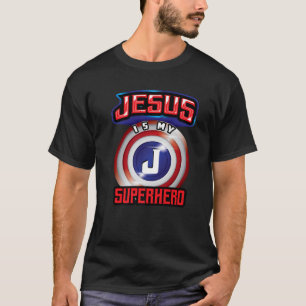 Camiseta Jesús es mi superhéroe Regalo cristiano lindo y po