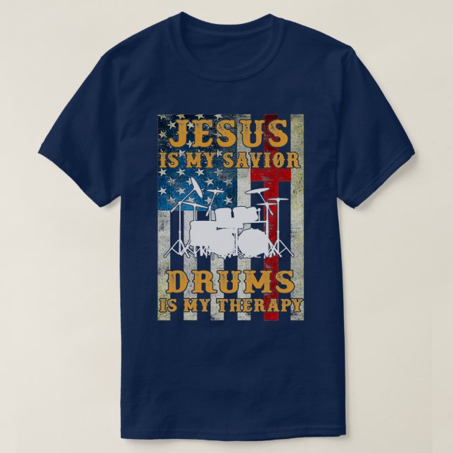 Camiseta Jesús Es Mi Tambor Salvador Es Mi (Diseño del anverso)