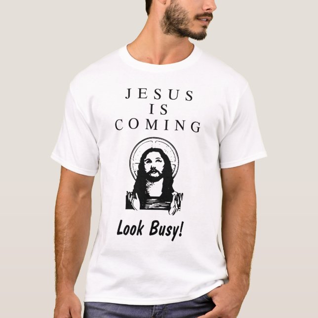 Camiseta Jesús es mirada que viene ocupada (Anverso)