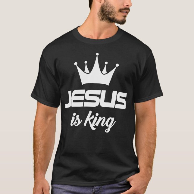 Camiseta Jesús Es Rey, Cristiano, Jesús (Anverso)