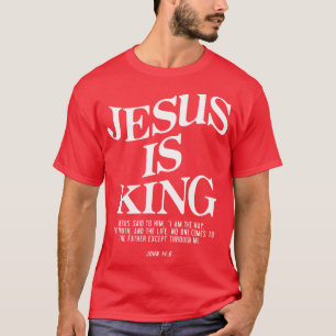 Camiseta Jesús Es Rey Jesús Juan 1 Traje Cristiano Hombres