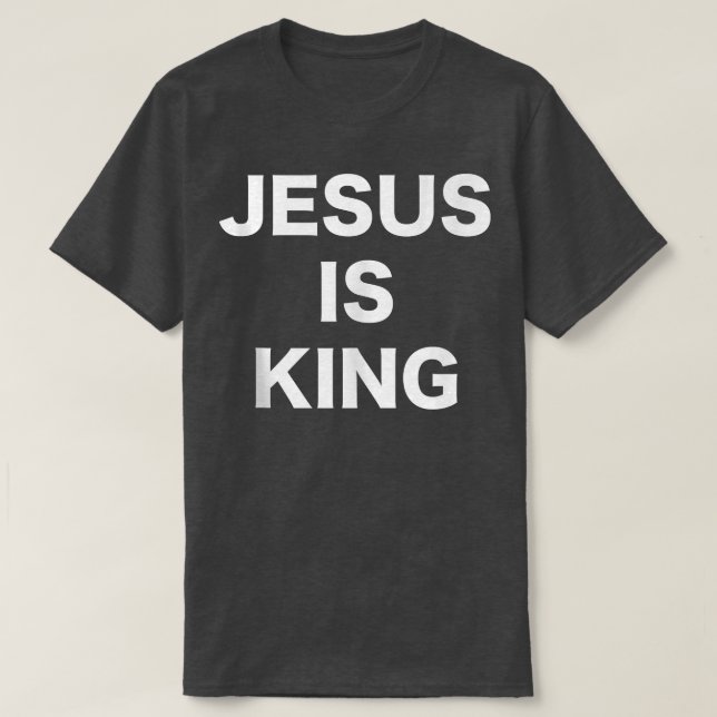Camiseta Jesús es Rey Negrita Tet Blanco Cristiano Religios (Diseño del anverso)