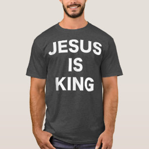 Camiseta Jesús es Rey Negrita Tet Blanco Cristiano Religios
