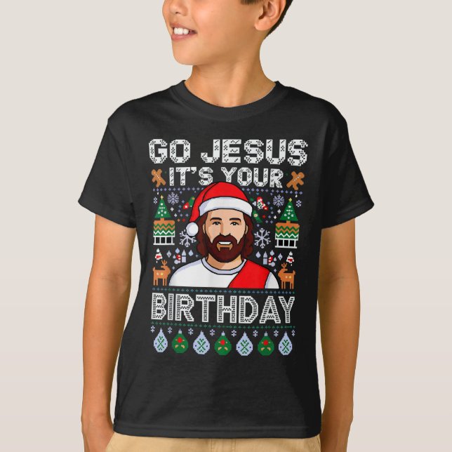 Camiseta Jesús es tu cumpleaños Navidades graciosos de Jesú (Anverso)