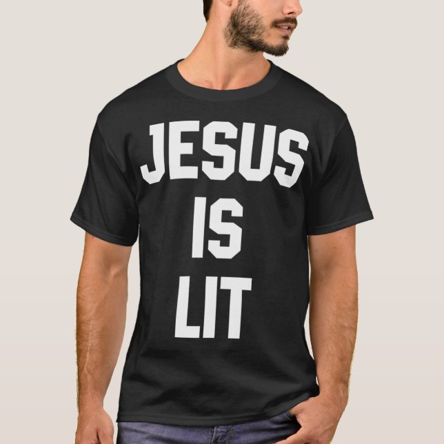 Camiseta Jesús es una curiosa Biblia Cristiana Verse Cita G (Anverso)