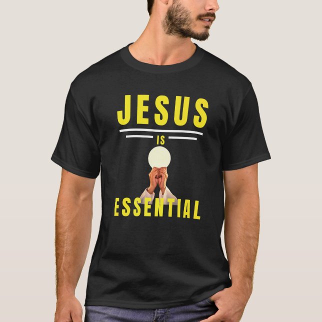 Camiseta Jesús Esencial Santa Eucaristía Masa Católica Sant (Anverso)