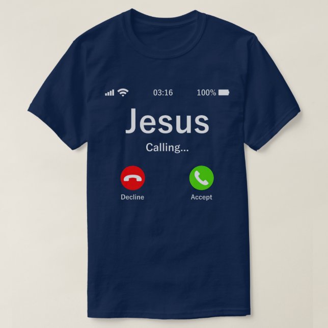 Camiseta Jesús está llamando a Christian TShirt (Diseño del anverso)