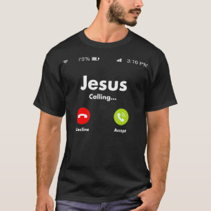 Camiseta Jesús Está Llamando Al Teléfono Móvil Debe