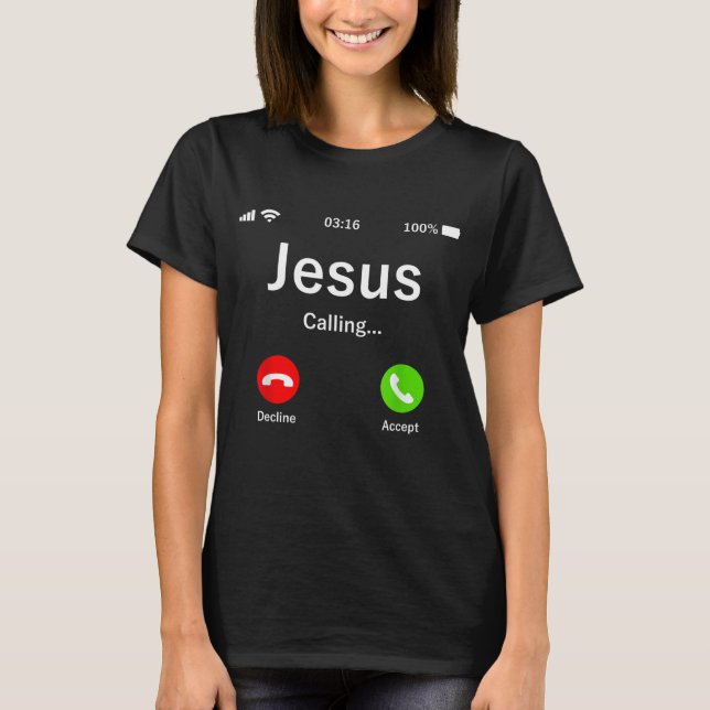 Camiseta Jesús está llamando - Cristiano (Anverso)