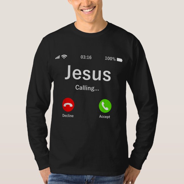 Camiseta Jesús está llamando - Cristiano (Anverso)