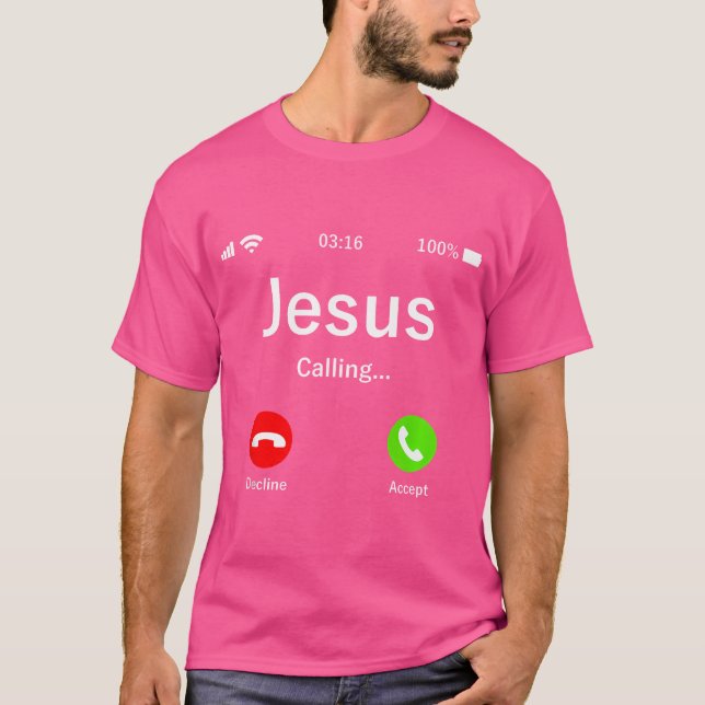 Camiseta Jesús está llamando - Cristiano (Anverso)