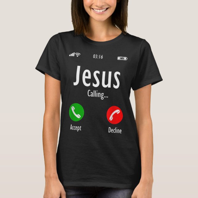 Camiseta Jesús Está Llamando Cristiano T (Anverso)
