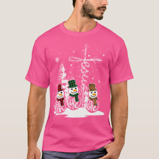 Camiseta Jesus Faith Hope Love Snowman Funny Merry Xmas por
