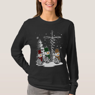 Camiseta Jesus Faith Hope Love Snowman Funny Merry Xmas por