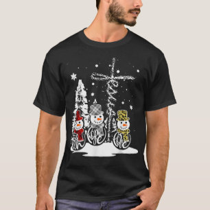 Camiseta Jesus Faith Hope Love Snowman Graciosos Navidad Pa