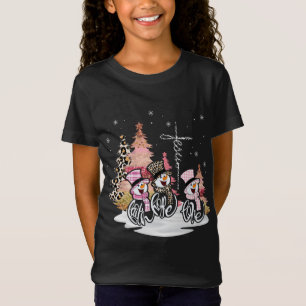 Camiseta Jesus Faith Hope Love Snowman Graciosos Navidad Pa