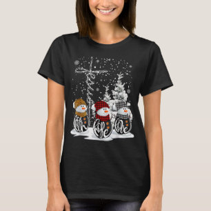 Camiseta Jesus Faith Hope Love Snowman Graciosos Navidad Pa