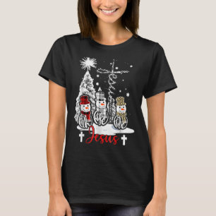 Camiseta Jesus Faith Hope Love Snowman Navidades Christian