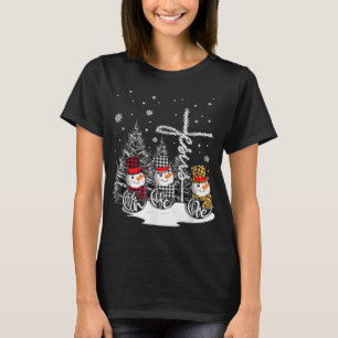 Camiseta Jesus Faith Hope Love Snowman Navidades Christian