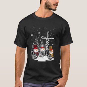 Camiseta Jesus Faith Hope Love Snowman Navidades Christian