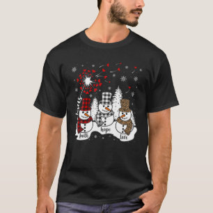 Camiseta Jesus Faith Hope Love Snowman Navidades Funny Xmas