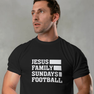 Camiseta Jesús, familia, domingos, Unisex de fútbol