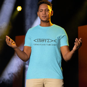 Camiseta Jesús Fish Emoticon Church Group Personalizado Shi