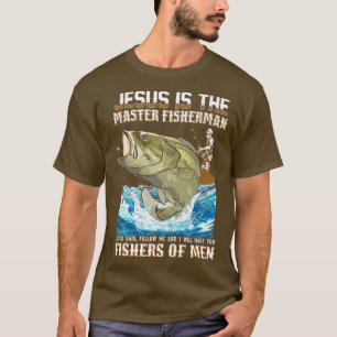 Camiseta Jesús Fisher De Hombres Biblia Verso Pescador de p