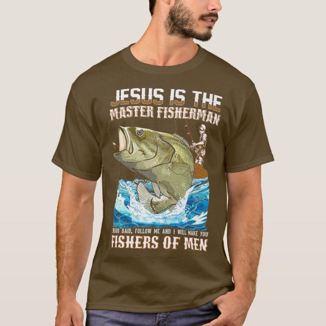 Camiseta Jesús Fisher De Hombres Biblia Verso Pescador de p (Anverso)