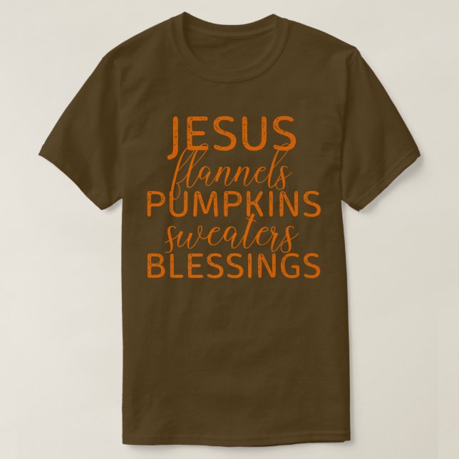 Camiseta Jesús Flanels Calabazas Dulces Bendición Caída Se (Diseño del anverso)
