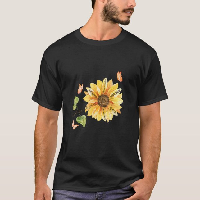 Camiseta Jesús Flower Faith Christian My God Que Es Quien Y (Anverso)