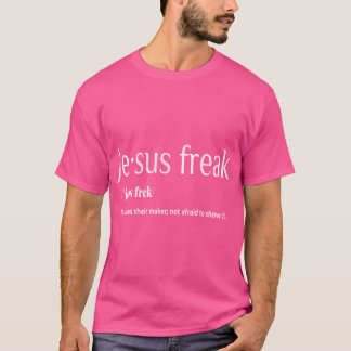 Camiseta Jesús Freak Graciosa Caligrafía Cristiana Fe En G