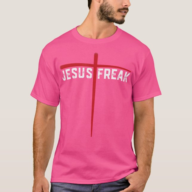 Camiseta Jesus Freak - Pintura cruzada para cristianos (Anverso)