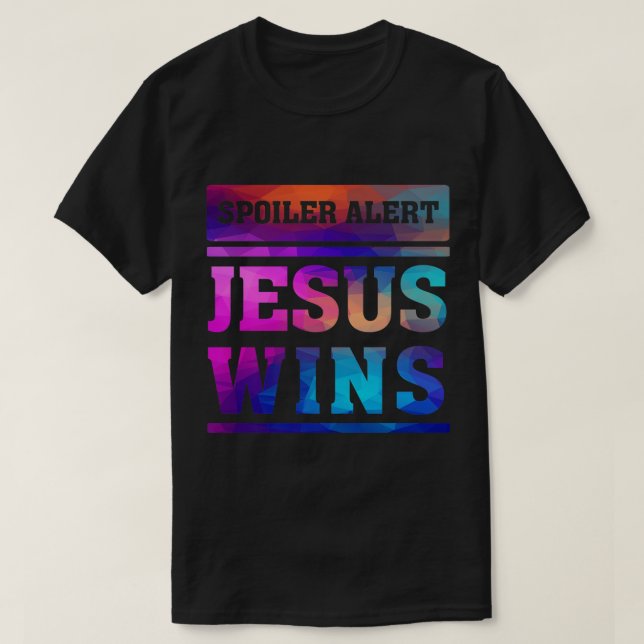 Camiseta Jesús Ganó Fe Cristiana Diciendo Rap De Revelación (Diseño del anverso)