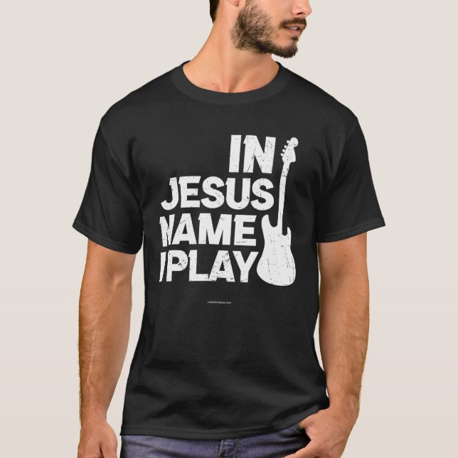 Camiseta Jesús Guitar Jugar Biblia Cristiana Verse Religios (Anverso)