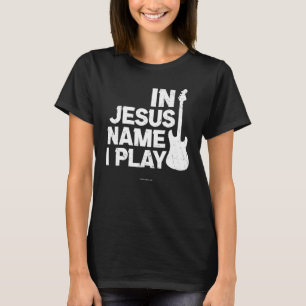 Camiseta Jesús Guitar Jugar Biblia Cristiana Verse Religios