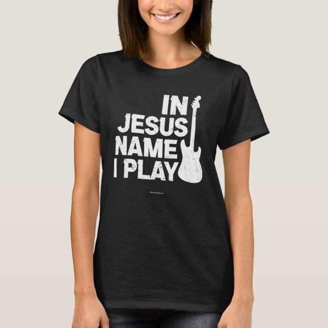 Camiseta Jesús Guitar Jugar Biblia Cristiana Verse Religios (Anverso)