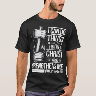 Camiseta Jesus Gym Puedo Hacer Todas Las Cosas A Través De