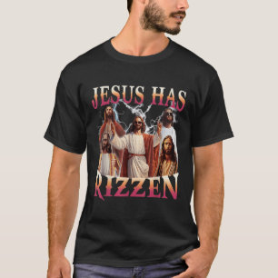 Camiseta Jesús Ha Rizzen Graciosa Novedad Meme Cristiano Je