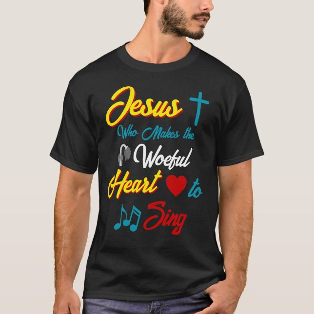 Camiseta Jesús hace el canto del corazón (Anverso)
