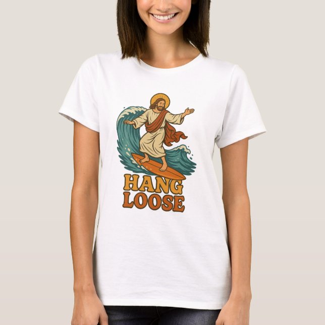 Camiseta Jesus Hang Loose Hawaiano (Anverso)