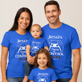Camiseta Jesus Has the Control – Christian Gamer Shirt with