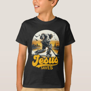 Camiseta Jesús Hockey Salva Vintage Deporte Fan Fe Cristian