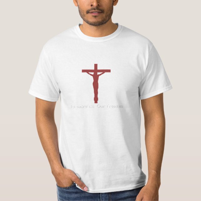 Camiseta Jesús icónico cruza su sacrificio nuestra libertad (Anverso)