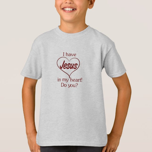 Camiseta Jesus in My Heart shirt (Anverso)