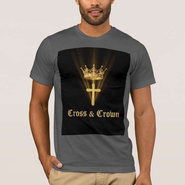 Camiseta Jesus Is King Gold Crown Christian Men’s T-Shirt (Anverso)