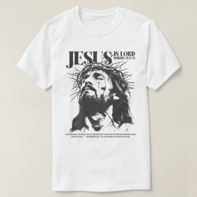 Camiseta Jesus Is Lord Christian Bible Verse Tee (Diseño del anverso)