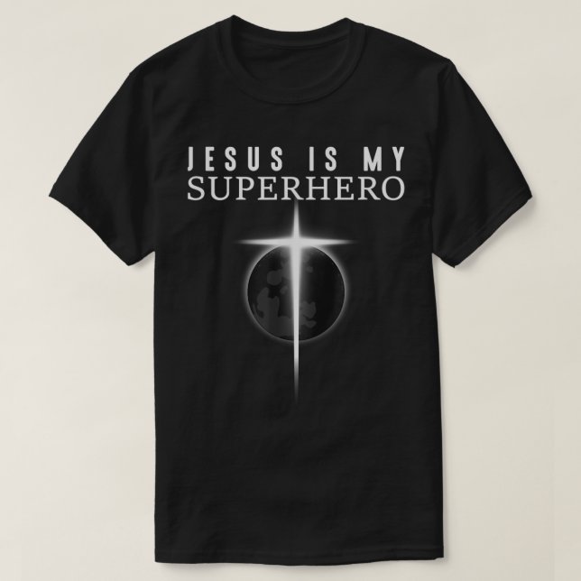 Camiseta Jesus Is My Superhero Cross Design (Diseño del anverso)